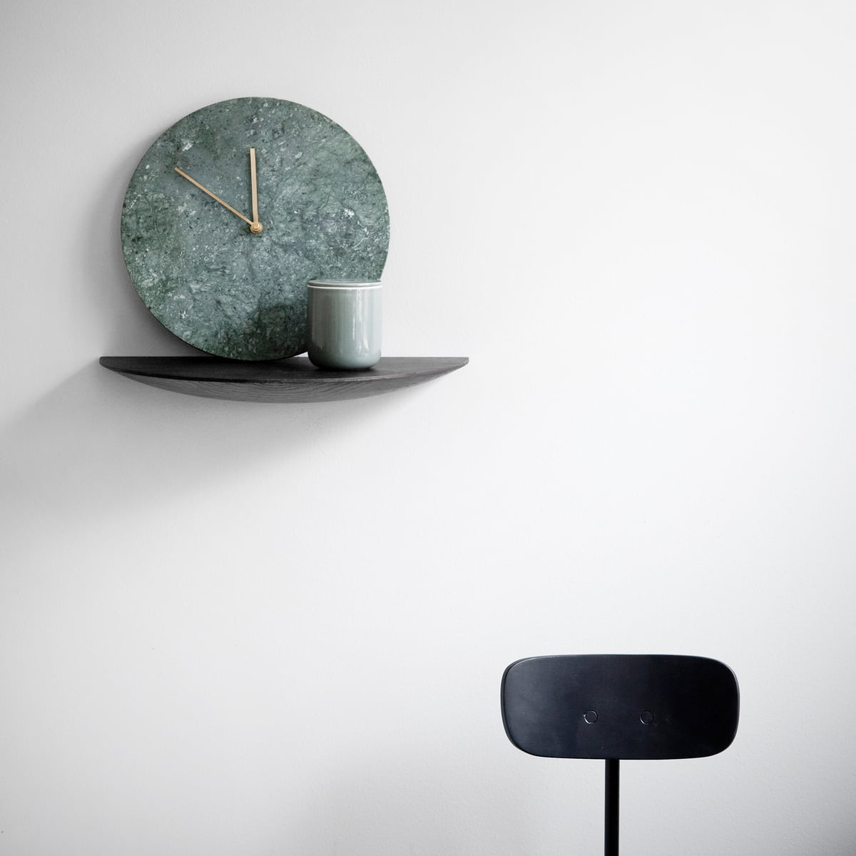 Часы 30x10x30x30 см черные Marble Menu | https://grandposuda.com.ua