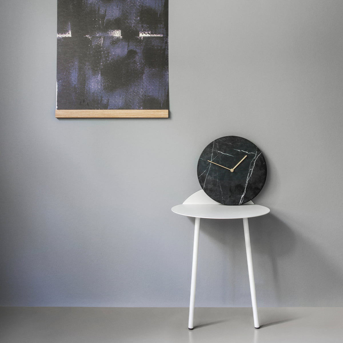 Часы 30x10x30x30 см черные Marble Menu | https://grandposuda.com.ua