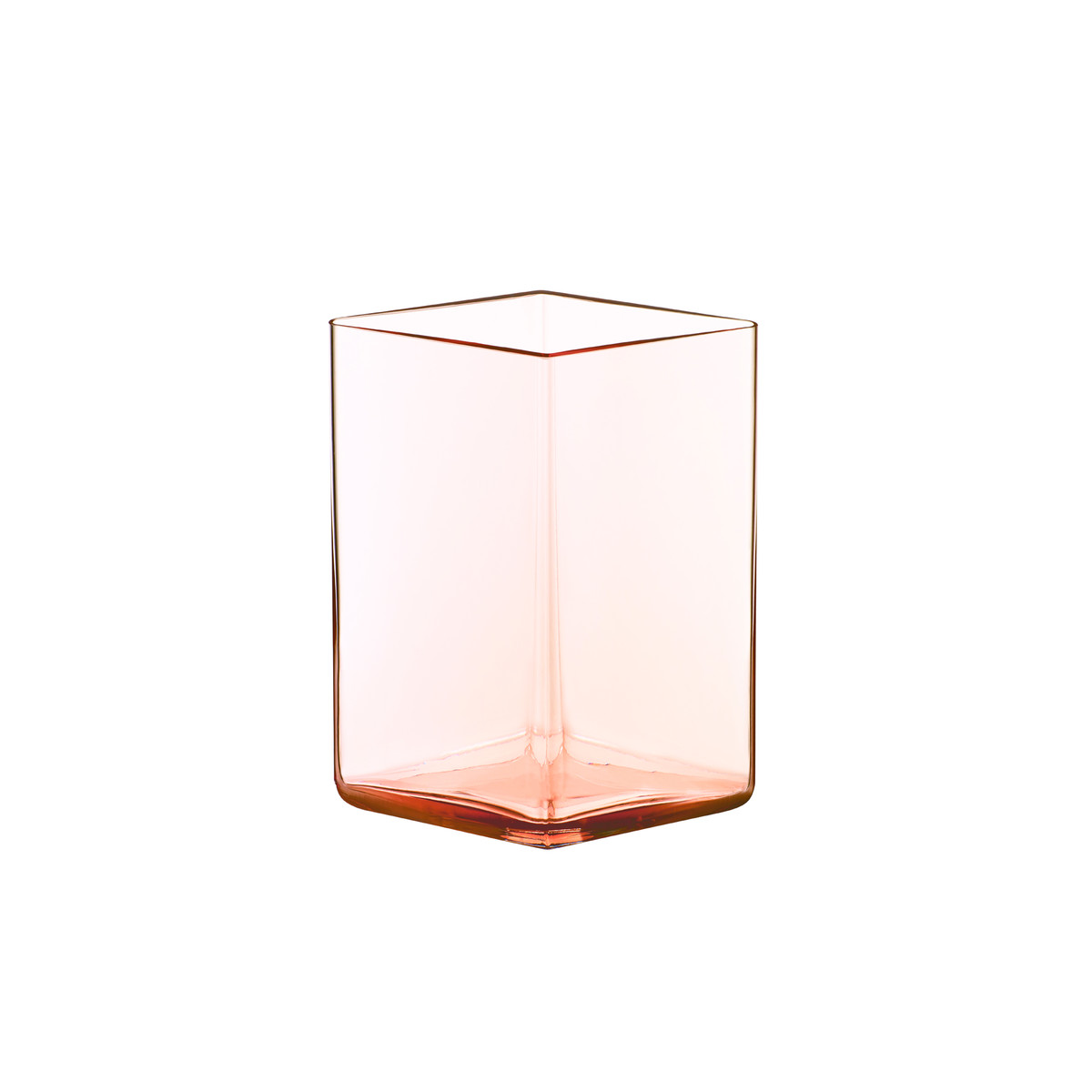 Iittala Ваза 14х11,5х11,5 см светло-розовая Ruutu | https://grandposuda.com.ua