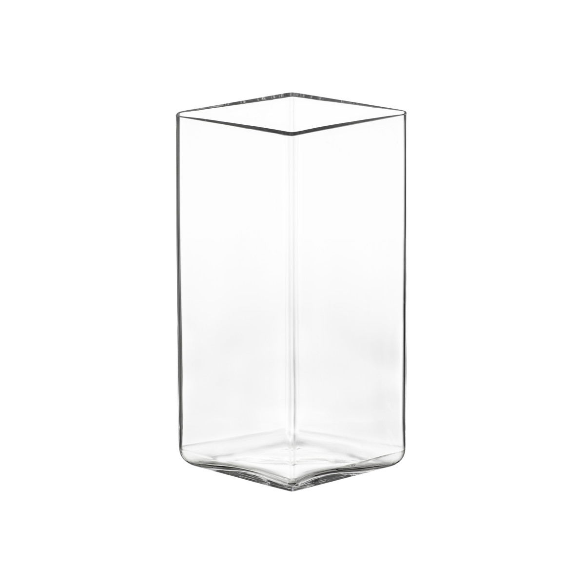 Iittala Ваза 18х11,5х11,5 см прозрачная Ruutu | https://grandposuda.com.ua