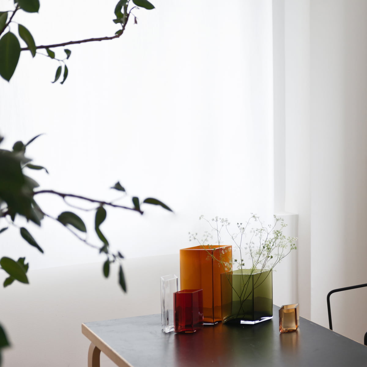 Iittala Ваза 18х20,5х20,5 см красная Ruutu | https://grandposuda.com.ua