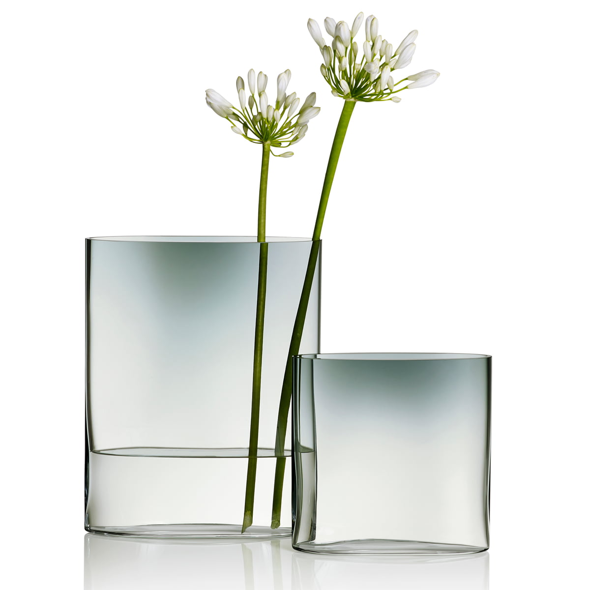 Iittala Ваза 25х25х25 см прозрачная/серая Ovalis | https://grandposuda.com.ua