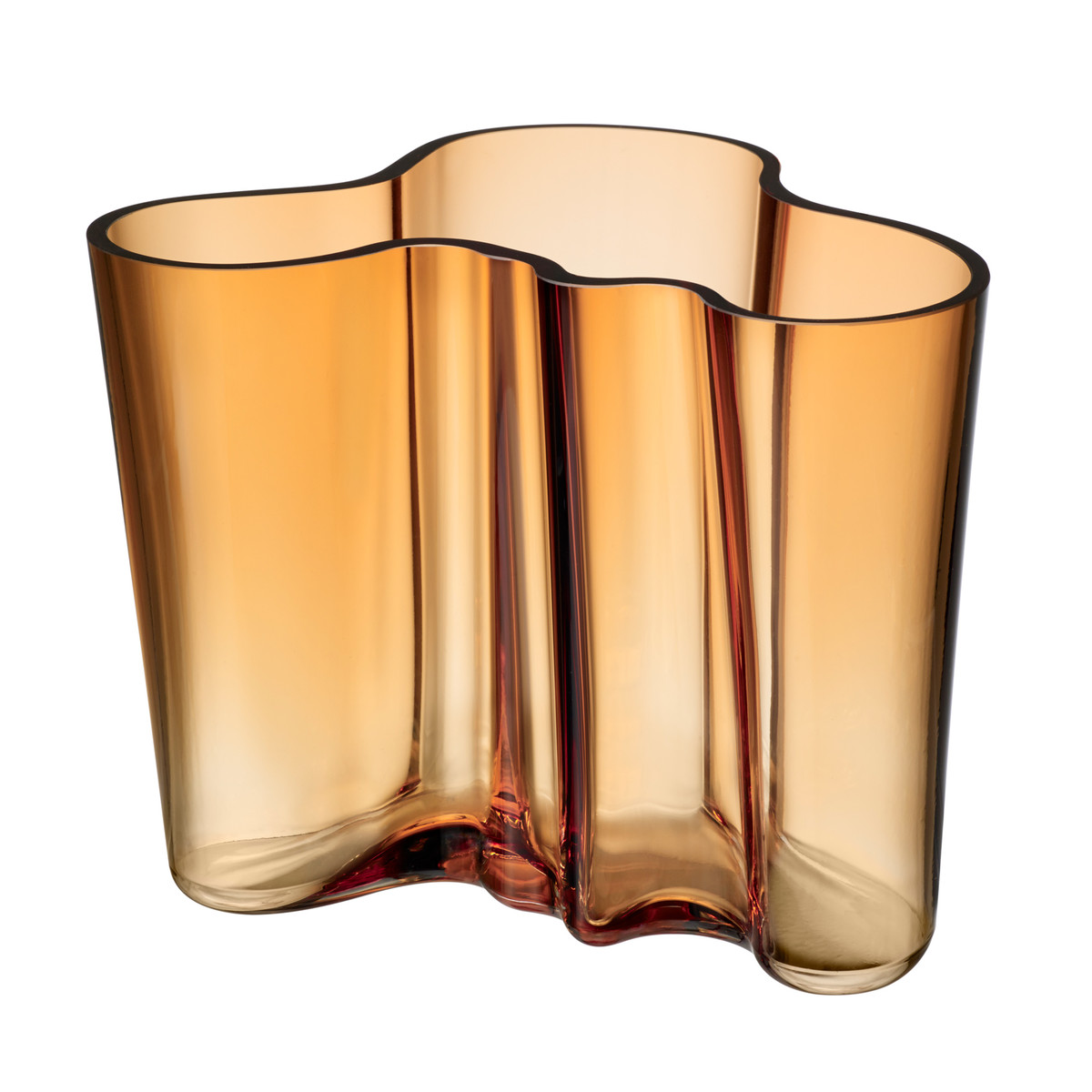 Iittala Ваза 16х19х20 см янтарная Aalto | https://grandposuda.com.ua
