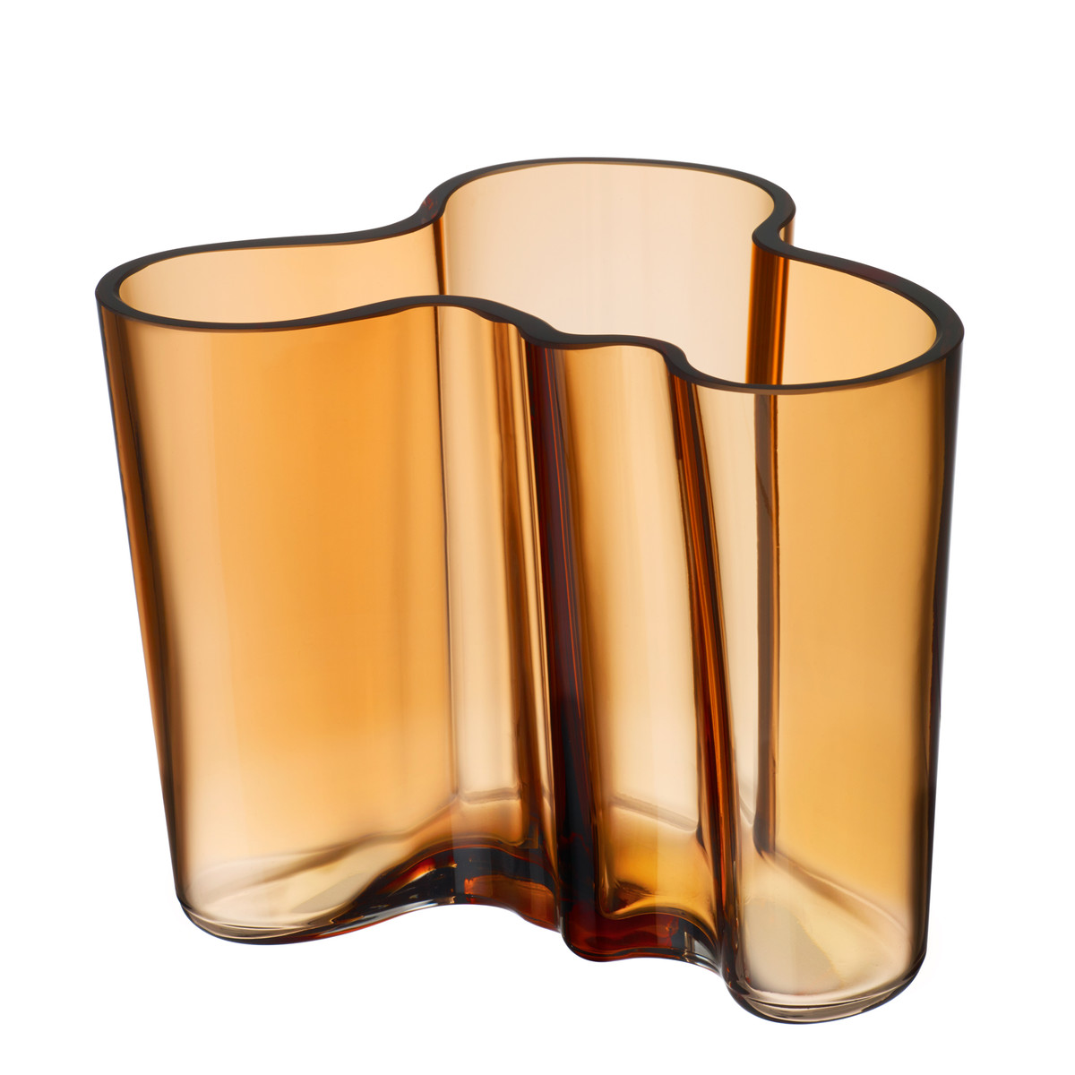 Iittala Ваза 12х15х12,5 см янтарная Aalto | https://grandposuda.com.ua