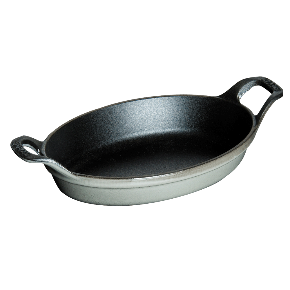 Staub Форма для запекания 24 х 17 см овальная Graphite Grey | https://grandposuda.com.ua