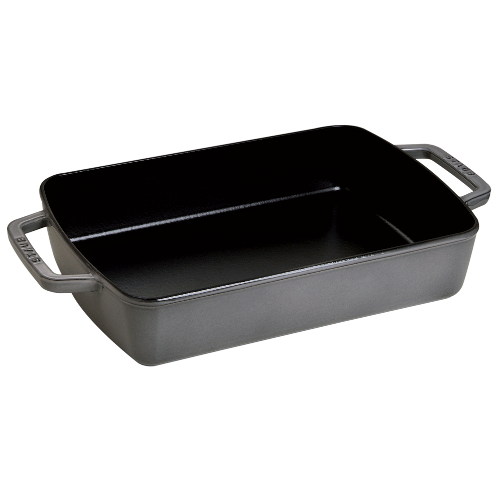 Staub Форма для запікання 31 х 21 см Graphite Grey | https://grandposuda.com.ua