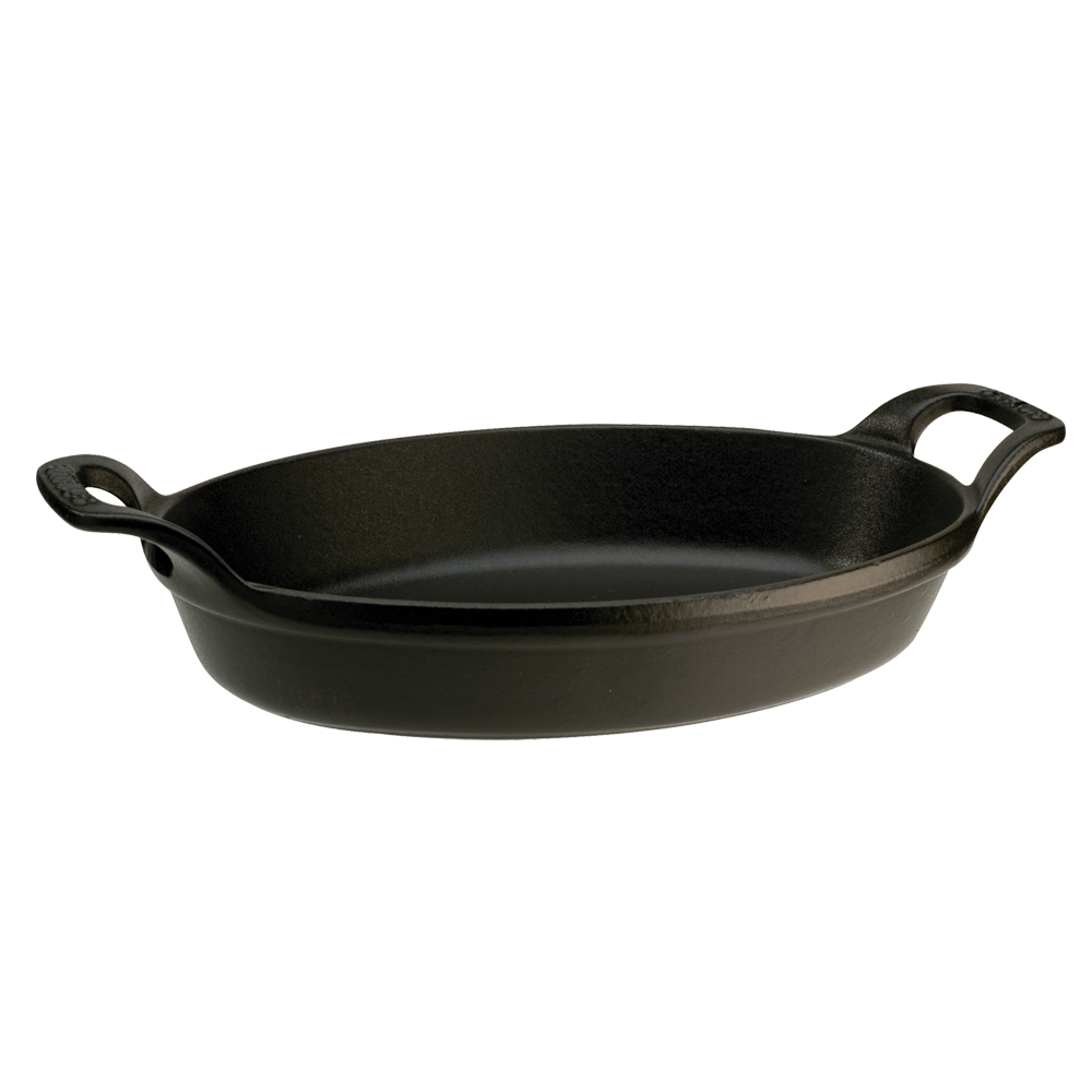 Staub Форма для запекания 32 х 23 см овальная Matte Black | https://grandposuda.com.ua