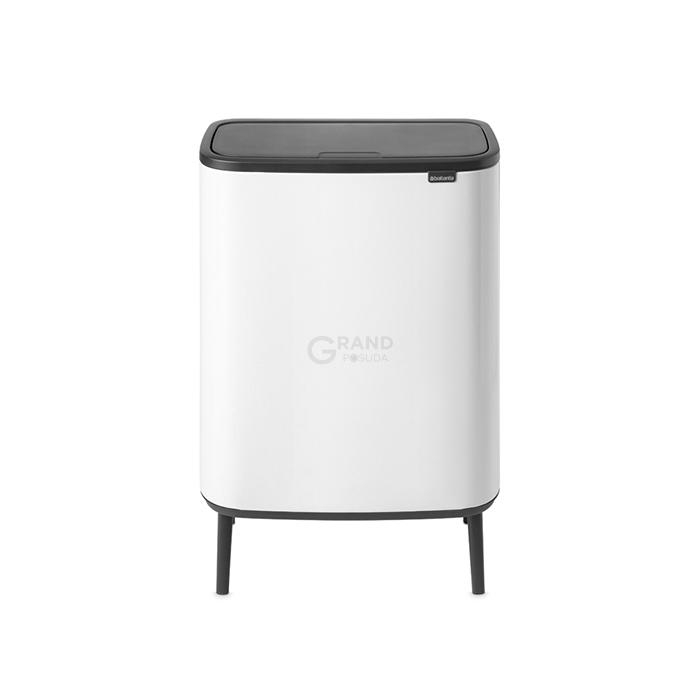 Brabantia Сміттєвий бак з ніжками 2х30 л білий Bo Touch Bin | https://grandposuda.com.ua