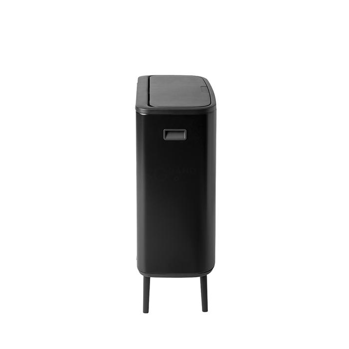 Brabantia Сміттєвий бак з ніжками 2х30 л чорний матовий Bo Touch Bin | https://grandposuda.com.ua