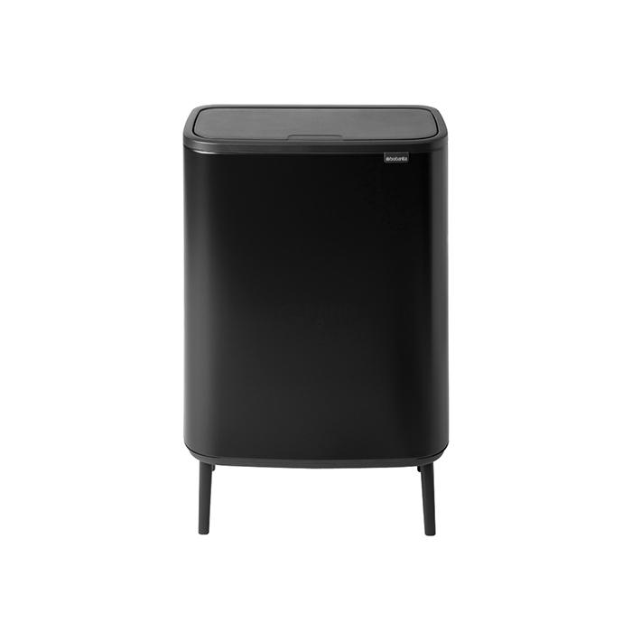 Brabantia Сміттєвий бак з ніжками 2х30 л чорний матовий Bo Touch Bin | https://grandposuda.com.ua