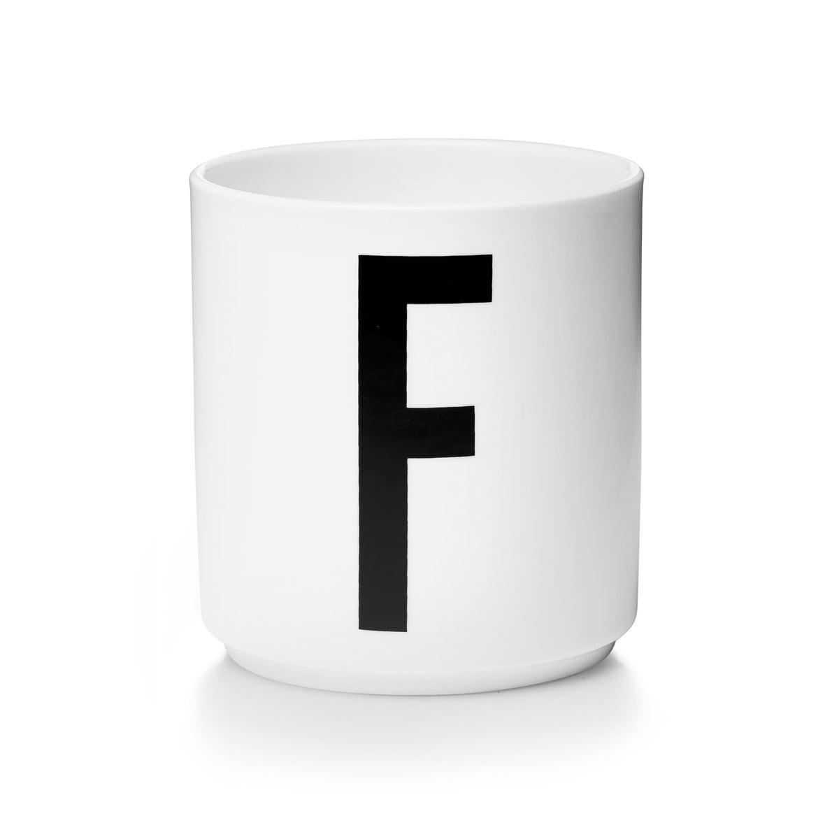 Design Letters Чашка F 325 мл белая AJ Porzellan Becher | https://grandposuda.com.ua
