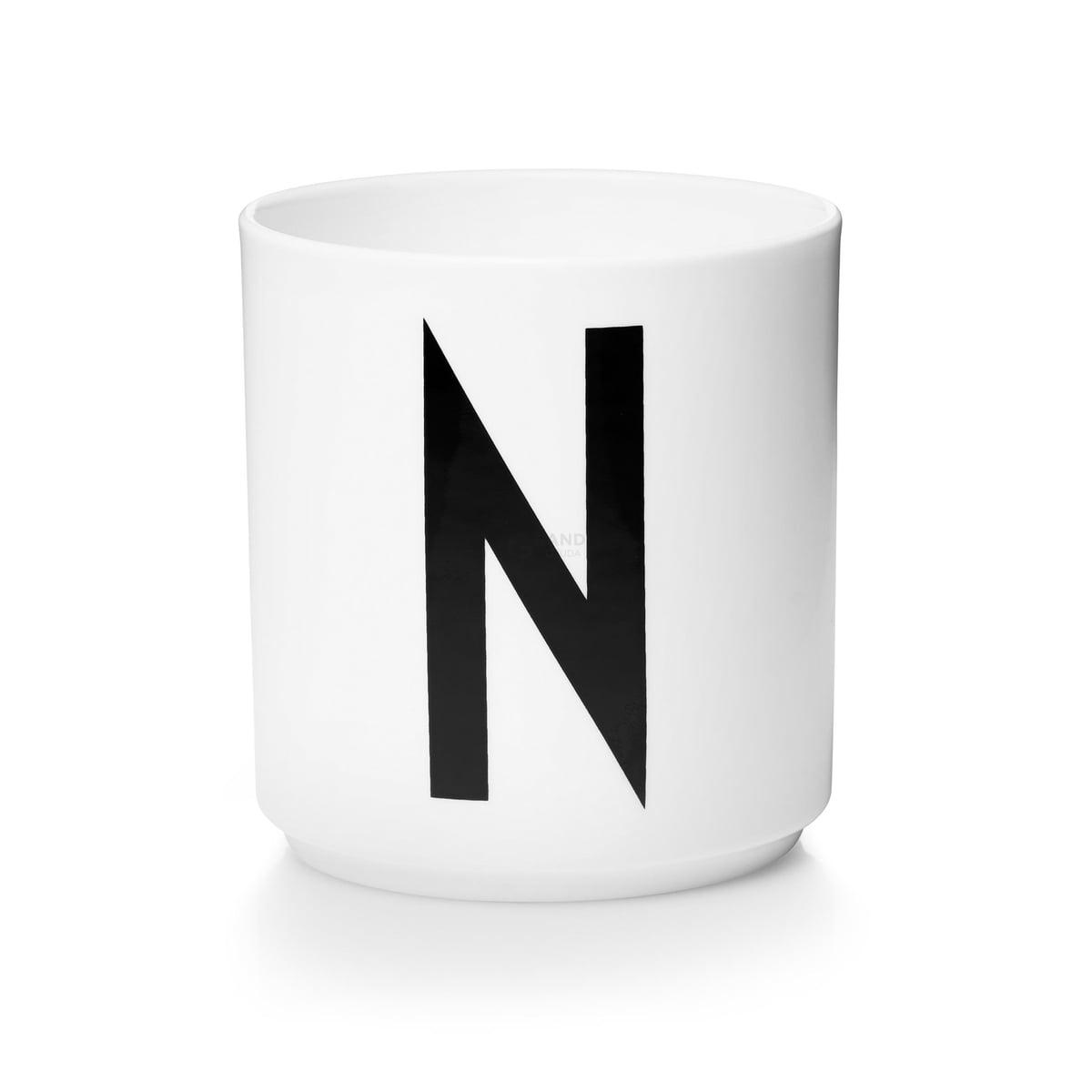 Design Letters Чашка N 325 мл біла AJ Porzellan Becher | https://grandposuda.com.ua