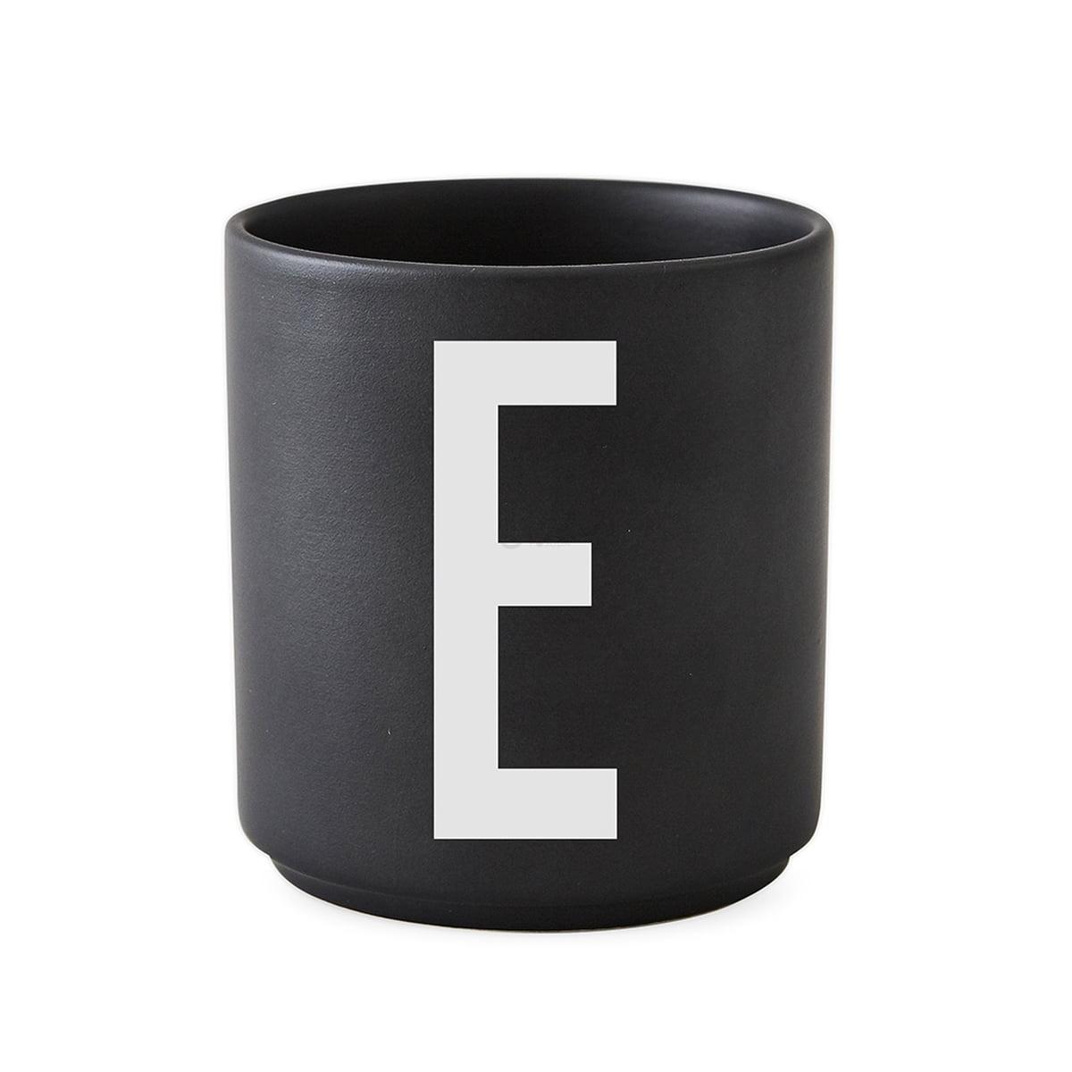 Design Letters Чашка E 325 мл черная AJ Porzellan Becher | https://grandposuda.com.ua