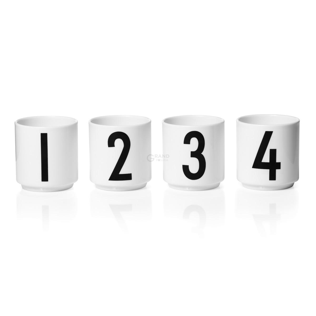 Design Letters Набор чашек 6x5 см белых Porzellan Mini-Becher Set | https://grandposuda.com.ua