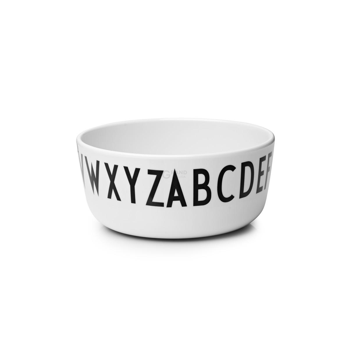 Design Letters Піала Ø 11 см чорно-білий AJ Melamin Schale | https://grandposuda.com.ua