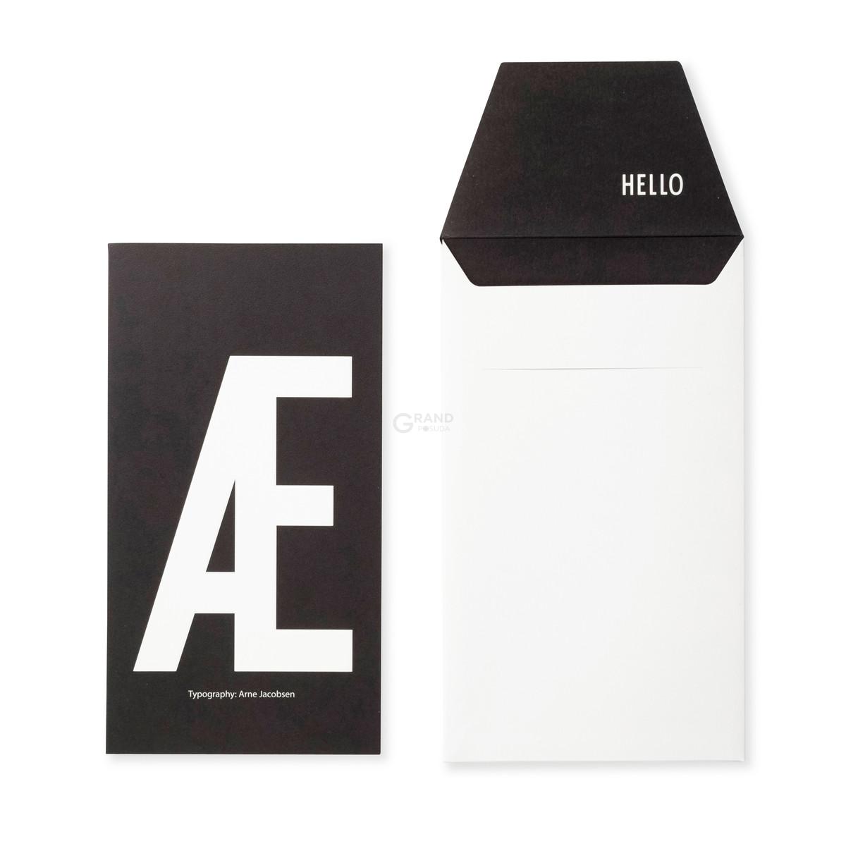 Design Letters Листівка Z 0,1x17x20 см чорно-біла AJ Postkarte | https://grandposuda.com.ua
