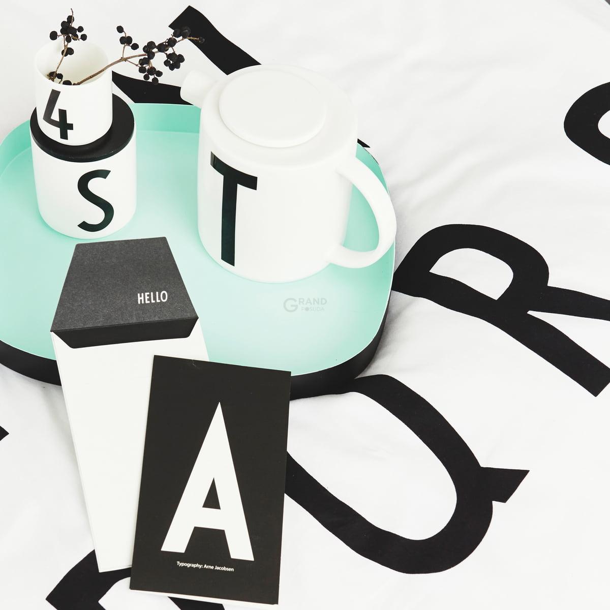 Design Letters Листівка Z 0,1x17x20 см чорно-біла AJ Postkarte | https://grandposuda.com.ua
