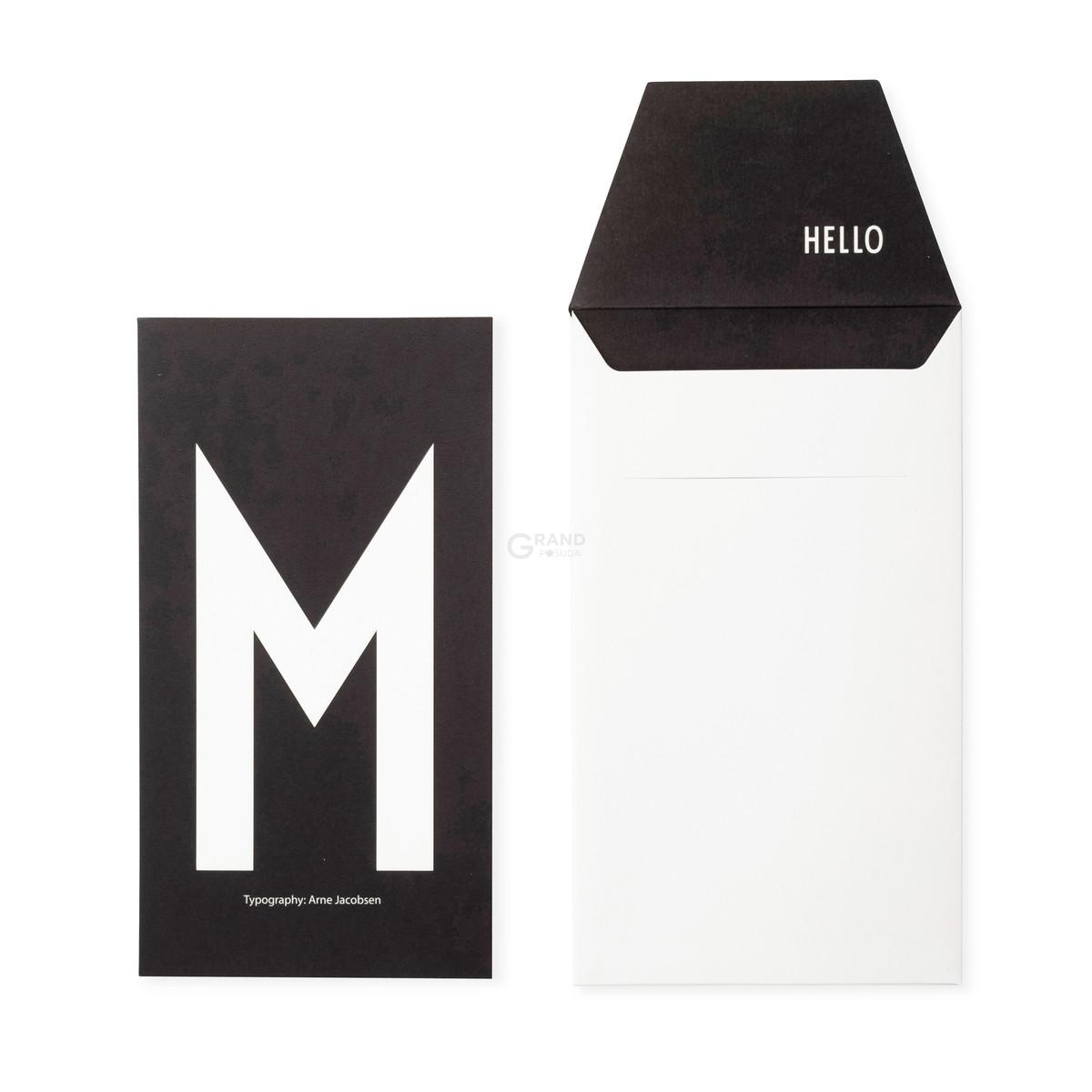 Design Letters Открытка M 0,1x17x20 см черно-белая AJ Postkarte | https://grandposuda.com.ua