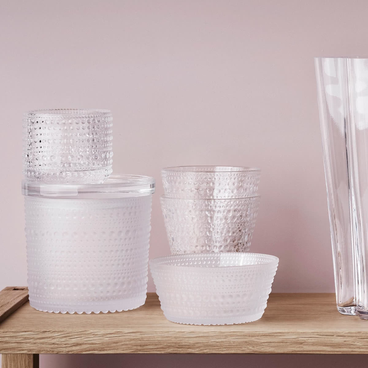 Iittala Емкость для хранения 5,7х11,6 см прозрачная Kastehelmi | https://grandposuda.com.ua