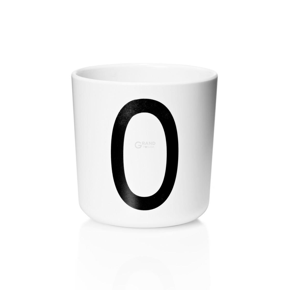 Design Letters Чашка O 7,5x7 см черно-белая Melamin Becher | https://grandposuda.com.ua