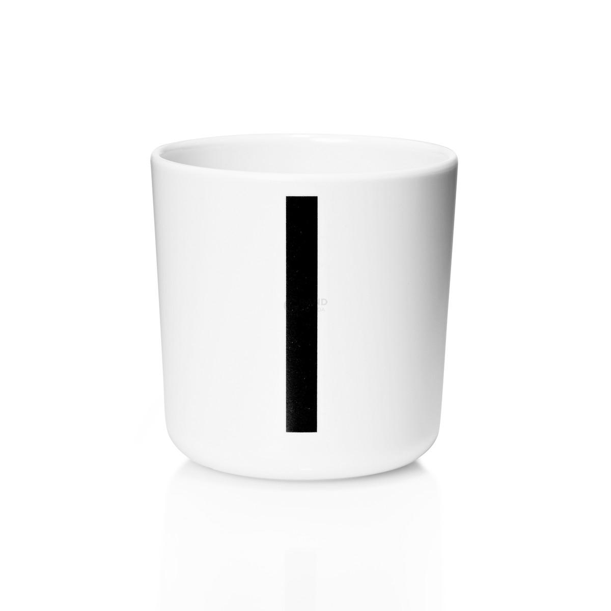 Design Letters Чашка I 7,5x7 см черно-белая Melamin Becher | https://grandposuda.com.ua