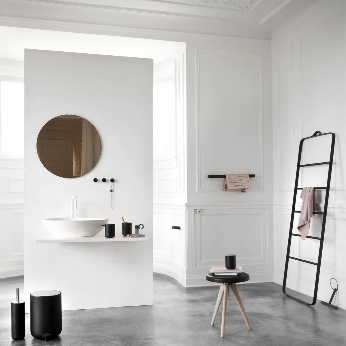 Полотенцесушитель 170x3,5x60 cм світлий дуб Towel Ladder Menu | https://grandposuda.com.ua