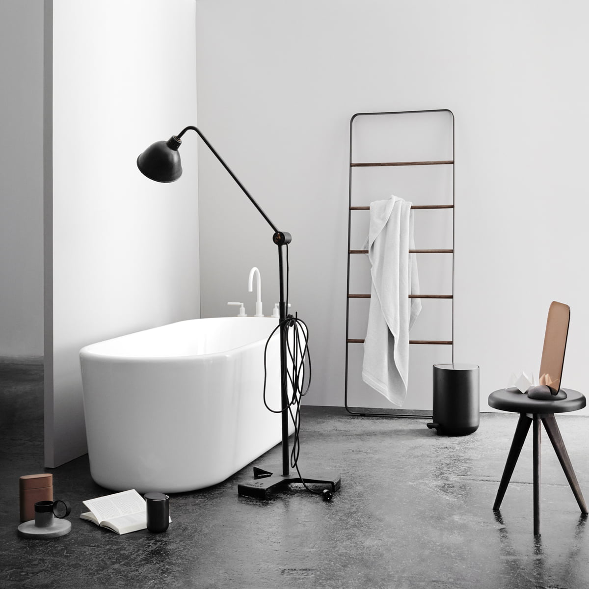 Полотенцесушитель 170x3,5x60 cм світлий дуб Towel Ladder Menu | https://grandposuda.com.ua