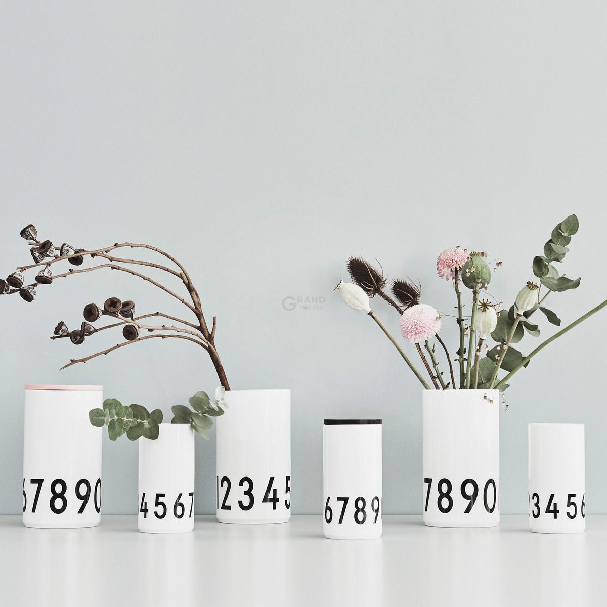 Design Letters Ваза 15x8,5 см белая Vase 0-9 | https://grandposuda.com.ua