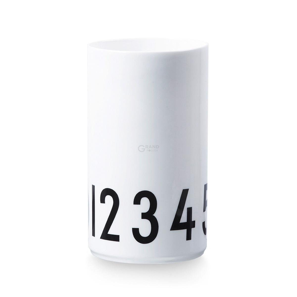 Design Letters Ваза 20x11,5 см белая Vase 0-9 | https://grandposuda.com.ua