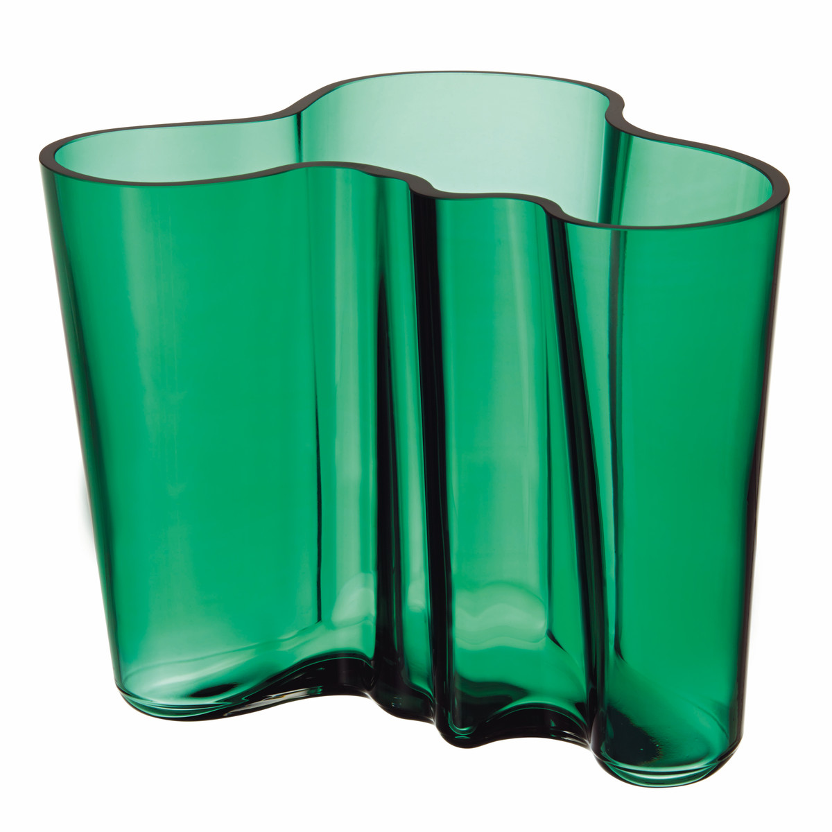 Iittala Ваза 16х19х20 см изумрудная Aalto | https://grandposuda.com.ua