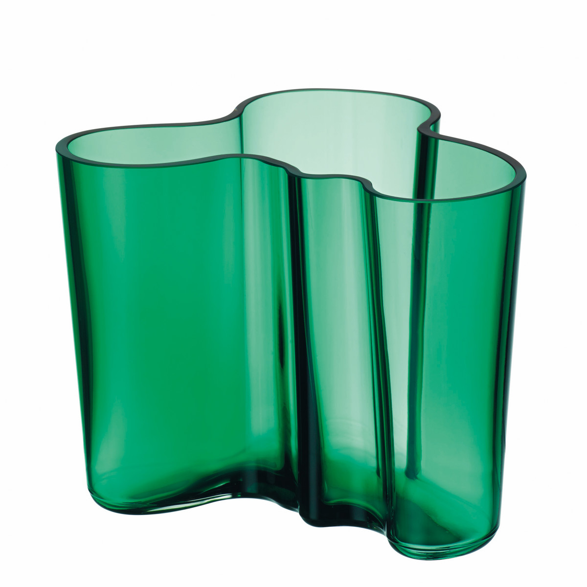 Iittala Ваза 12х15х12,5 см изумрудная Aalto | https://grandposuda.com.ua