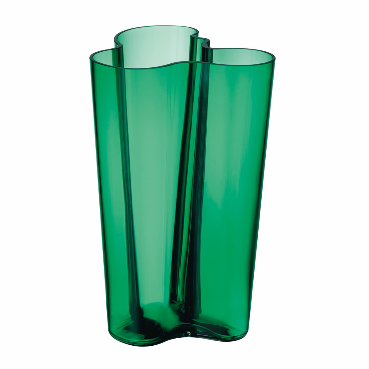 Iittala Ваза 25,1х19х20 см изумрудная Aalto | https://grandposuda.com.ua