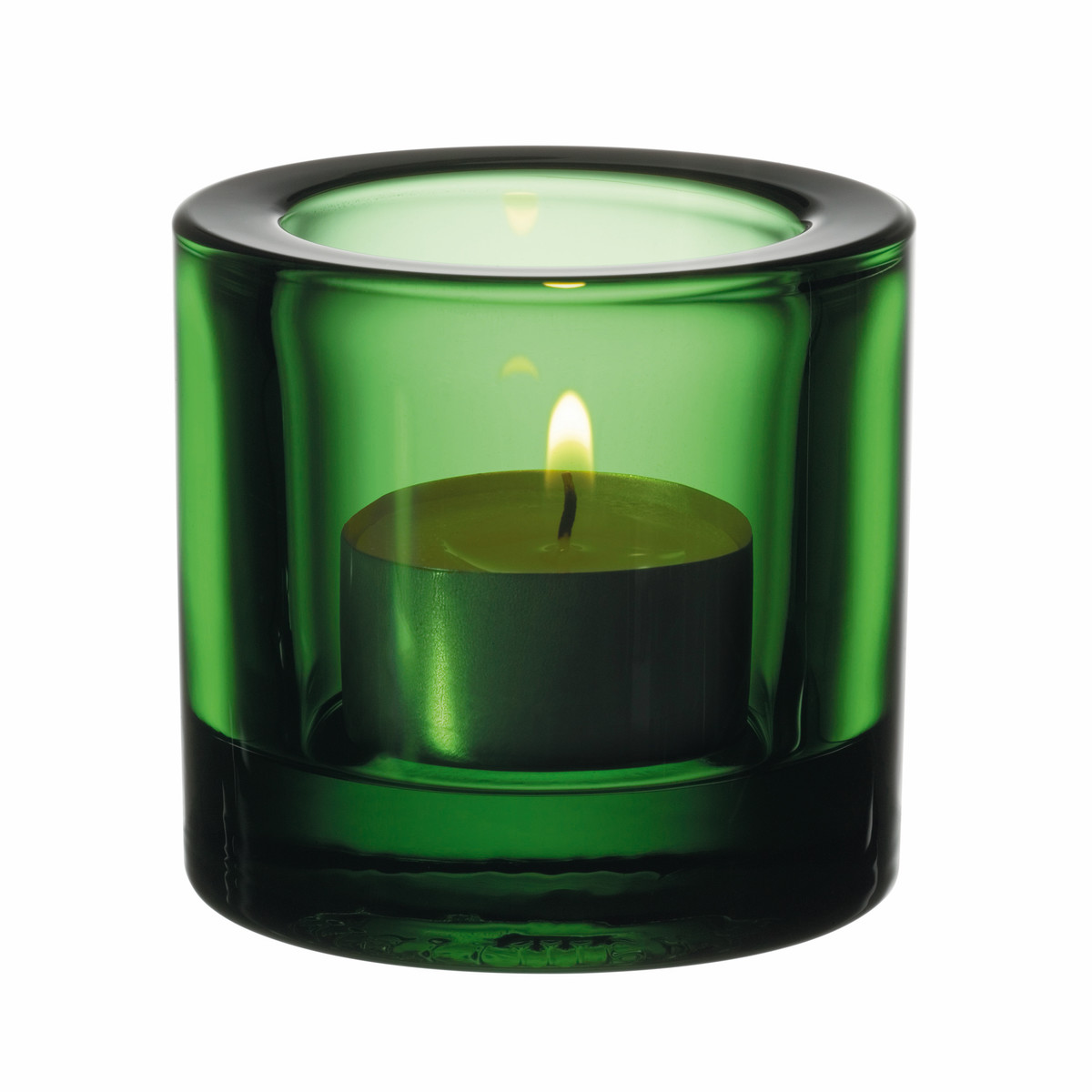 Iittala Подсвечник для чайной свечи 6,9х6 см изумрудный Kivi | https://grandposuda.com.ua