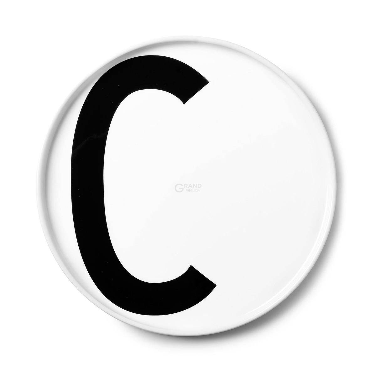 Design Letters Тарелка Ø 21,5 см белая AJ Porzellan Teller | https://grandposuda.com.ua