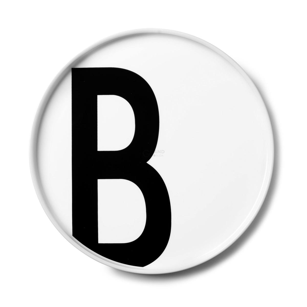 Design Letters Тарелка B Ø 21,5 см белая AJ Porzellan Teller | https://grandposuda.com.ua