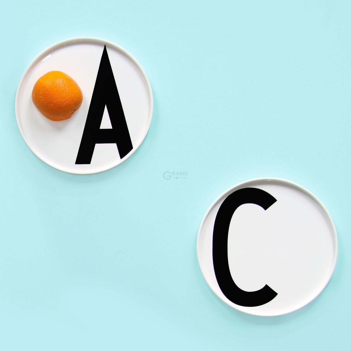 Design Letters Тарелка S Ø 21,5 см белая AJ Porzellan Teller | https://grandposuda.com.ua