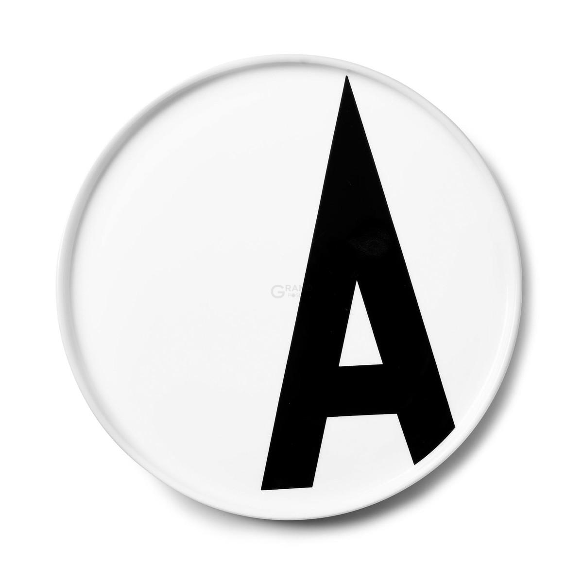 Design Letters Тарелка A Ø 21,5 см белая AJ Porzellan Teller | https://grandposuda.com.ua