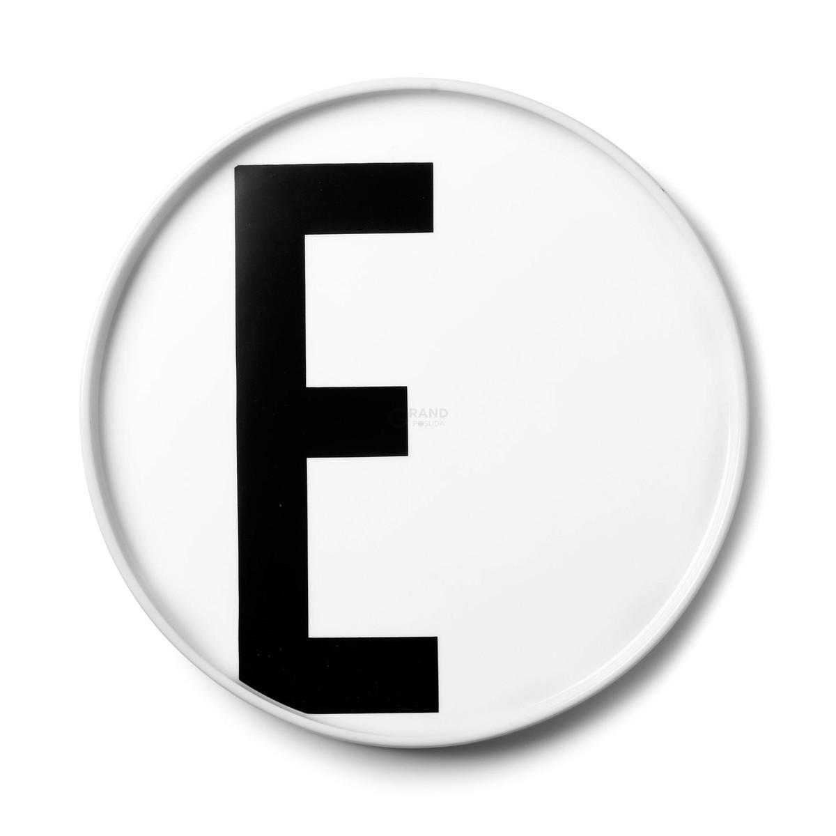 Design Letters Тарелка E Ø 21,5 см белая AJ Porzellan Teller | https://grandposuda.com.ua