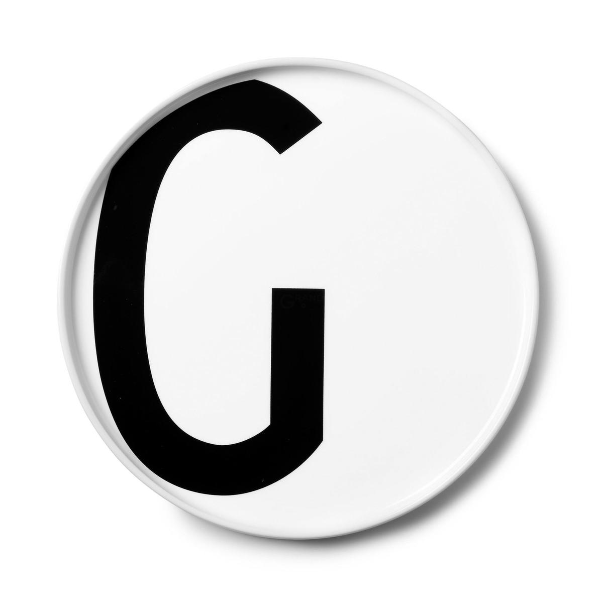 Design Letters Тарелка G Ø 21,5 см белая AJ Porzellan Teller | https://grandposuda.com.ua