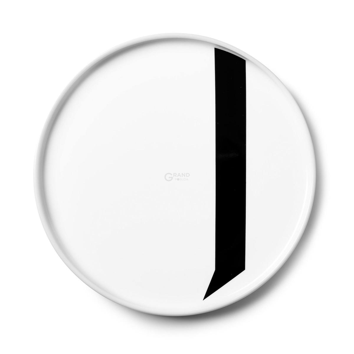 Design Letters Тарелка J Ø 21,5 см белая AJ Porzellan Teller | https://grandposuda.com.ua
