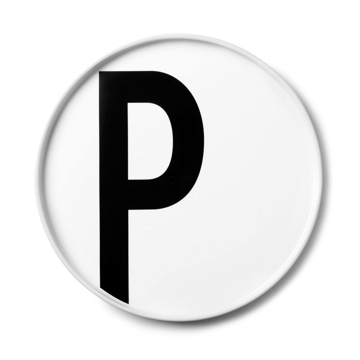 Design Letters Тарелка P Ø 21,5 см белая AJ Porzellan Teller | https://grandposuda.com.ua