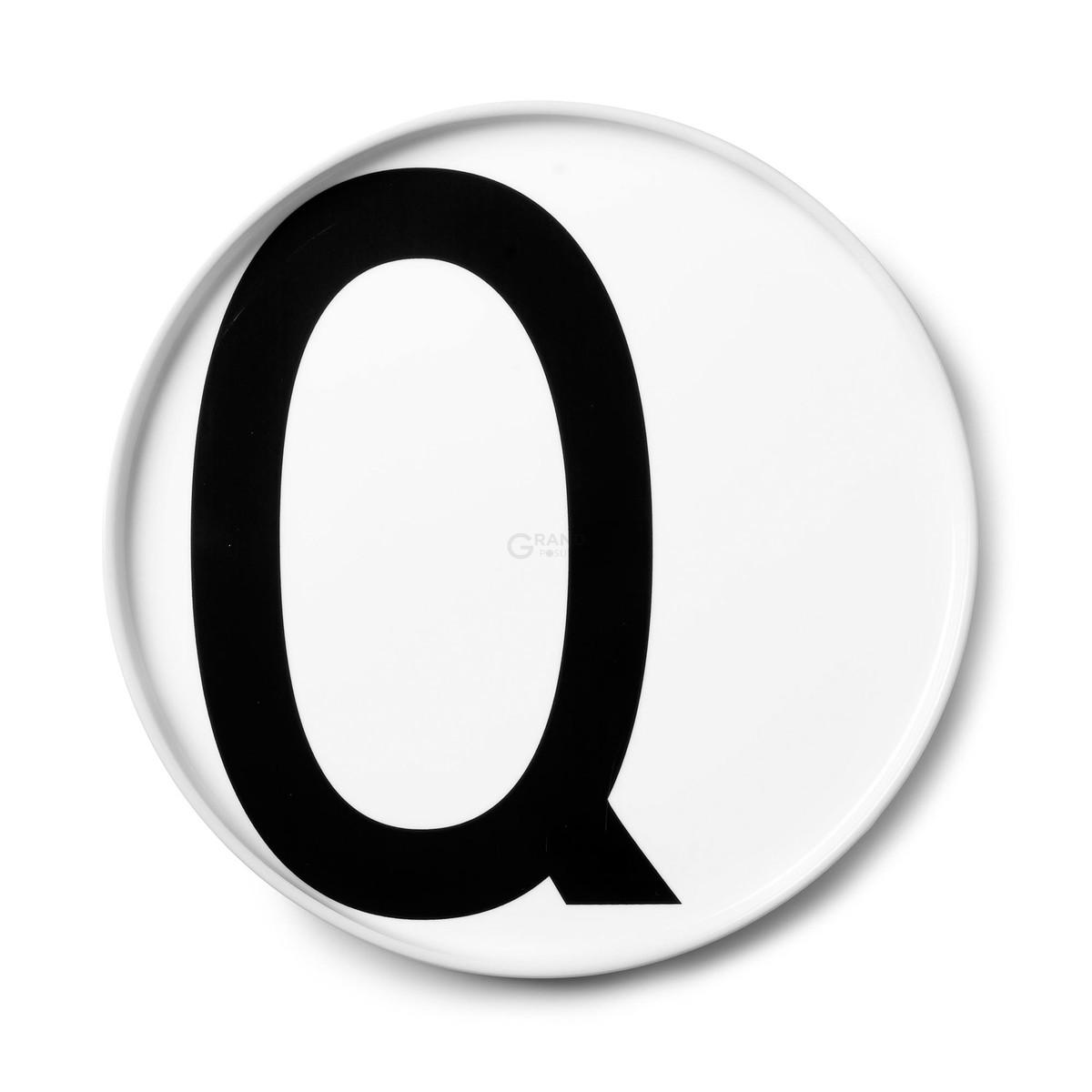 Design Letters Тарелка Q Ø 21,5 см белая AJ Porzellan Teller | https://grandposuda.com.ua