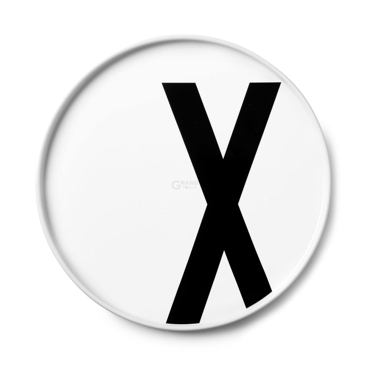 Design Letters Тарелка X Ø 21,5 см белая AJ Porzellan Teller | https://grandposuda.com.ua