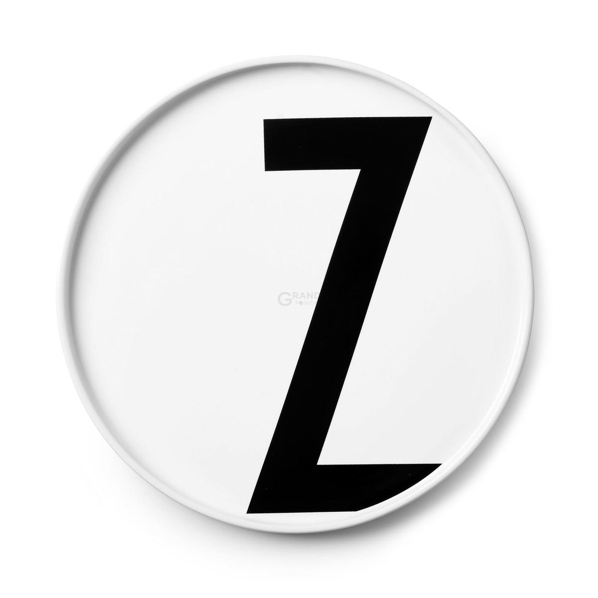 Design Letters Тарелка Z Ø 21,5 см белая AJ Porzellan Teller | https://grandposuda.com.ua