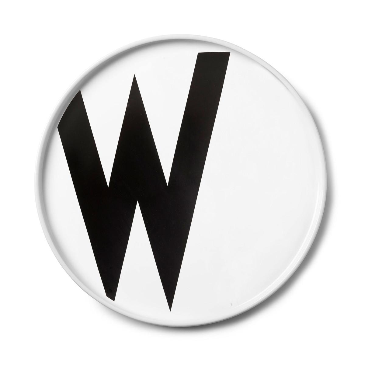 Design Letters Тарелка W Ø 21,5 см белая AJ Porzellan Teller | https://grandposuda.com.ua