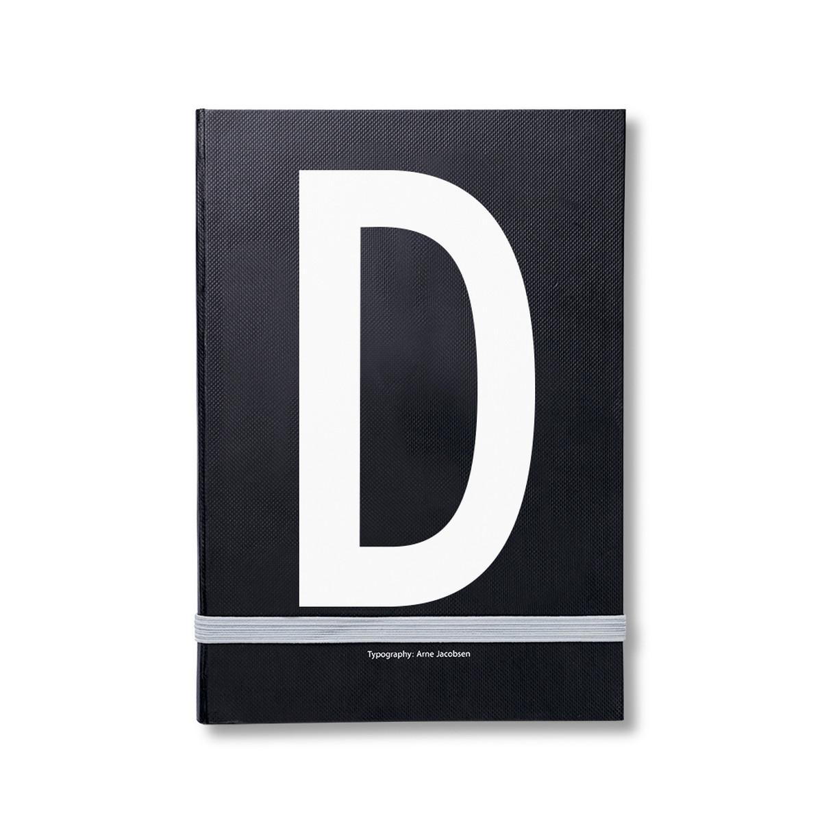 Design Letters Блокнот D 21,5x1,5x14,8 см черный AJ Personal Notizbuch A-Z | https://grandposuda.com.ua