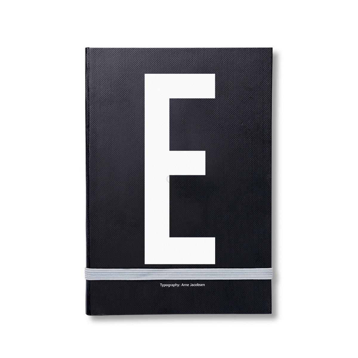 Design Letters Блокнот E 21,5x1,5x14,8 см черный AJ Personal Notizbuch A-Z | https://grandposuda.com.ua