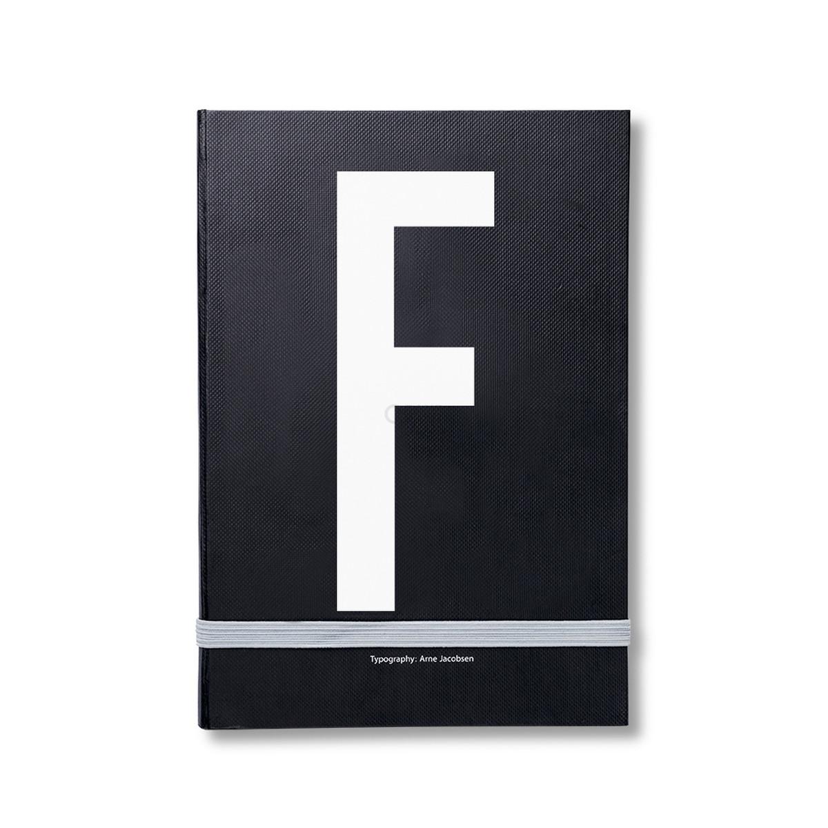 Design Letters Блокнот F 21,5x1,5x14,8 см черный AJ Personal Notizbuch A-Z | https://grandposuda.com.ua
