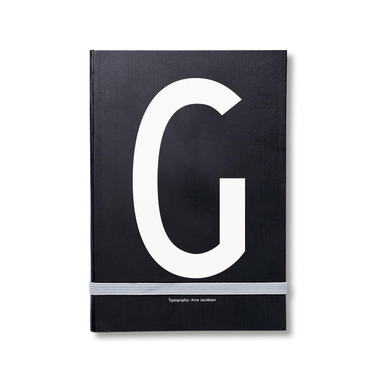 Design Letters Блокнот G 21,5x1,5x14,8 см черный AJ Personal Notizbuch A-Z | https://grandposuda.com.ua