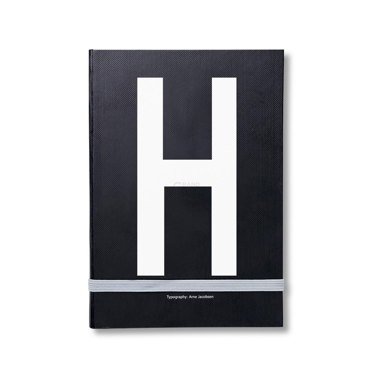 Design Letters Блокнот H 21,5x1,5x14,8 см черный AJ Personal Notizbuch A-Z | https://grandposuda.com.ua